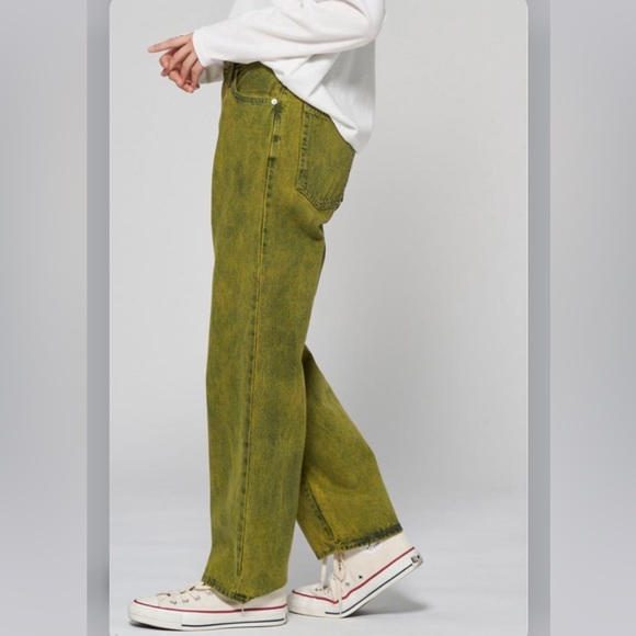 Levi’s distressed 94’ baggy mid-rise straight leg barrel green jeans size 26x31 - Picture 2 of 11